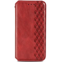 Кожаный чехол книжка для Samsung Galaxy A02S (SM-A025) | Getman | экокожа + силикон | красный