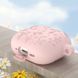 Силіконовий чохол Flowers HMU для навушників Apple Airpods 4 світло-бузковий