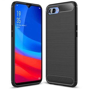 Протиударний чохол для Realme C2 | Rugged Carbon | чорний