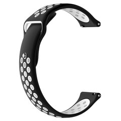 Силіконовий ремінець для Haylou Smart Watch LS04 (RS3) | HMU | 22 мм | чорний та білий
