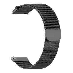 Магнитный ремешок Milanese Loop для Samsung Galaxy Watch Active 2 44 mm (R820 / R825) | HMU | 20 мм | черный