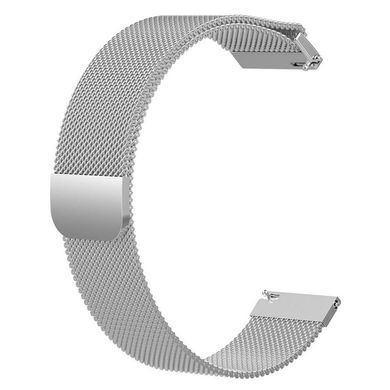 Магнітний ремінець Milanese Loop для Samsung Galaxy Watch 3 45 mm (R840 / R845) | HMU | 22 мм | сріблястий