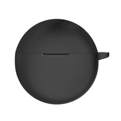 Силиконовый чехол для наушников Oppo Enco Buds 2 (ete41) | чехол + карабин | черный