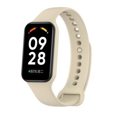 Силиконовый ремешок для Xiaomi Redmi Smart Band 2 серо-бежевый