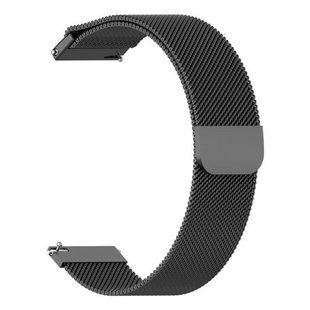 Магнітний ремінець Milanese Loop для Xiaomi Mi Watch (Global) | HMU | 22 мм | чорний