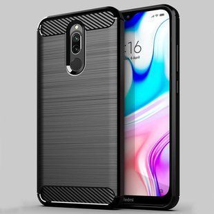 Протиударний TPU чехол для Xiaomi Redmi 8 | Rugged Carbon | чорний