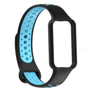 TPU ремешок для Xiaomi Redmi Smart Band 2 черный и голубой