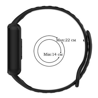 TPU ремінець для Xiaomi Redmi Smart Band 2 чорний та блакитний