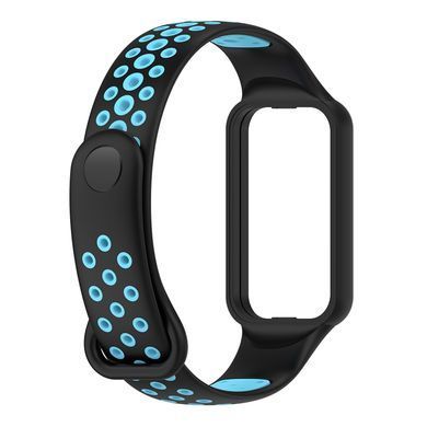 TPU ремінець для Xiaomi Redmi Smart Band 2 чорний та блакитний