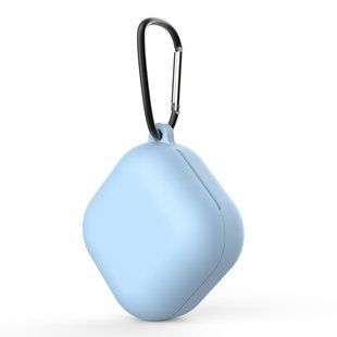 Силиконовый чехол для Samsung Galaxy Buds Live (SM-R180)| чехол + карабин | голубой