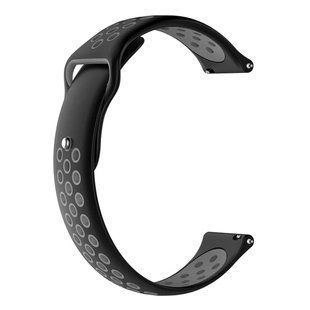 Силиконовый ремешок для Amazfit Bip 3 Pro (A2171) | HMU | 20 мм | черный и серый