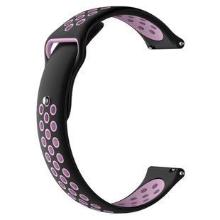 Силиконовый ремешок для Amazfit Bip 3 Pro (A2171) | HMU | 20 мм | черный и розовый