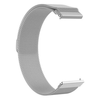 Магнітний ремінець Milanese Loop для Amazfit Bip 3 Pro (A2171) | HMU | 20 мм | сріблястий