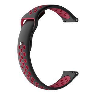 Силиконовый ремешок для Amazfit Bip 3 Pro (A2171) | HMU | 20 мм | черный и красный