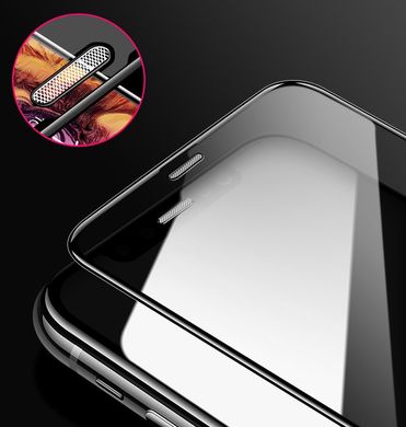 Захисне скло Full Glue для Apple iPhone 11 Pro Max | чорний | захист динаміка